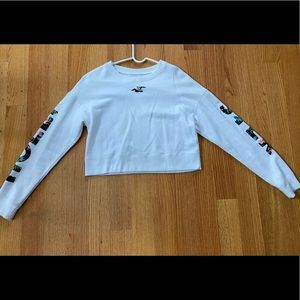 Hollister Crop Boyfriend Crewneck Sweatshirt